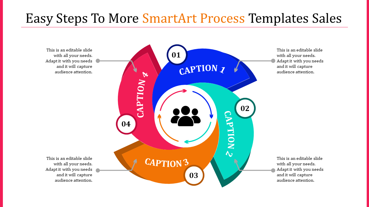 Smartart Process Templates - Clockwise Model- SlideEgg